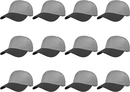 Gelante Plain Blank Baseball Caps Adjustable Back Strap Wholesale LOT 12 PC'S