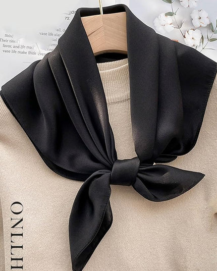 100% Mulberry Silk Scarf for Women Hair Lightweight Square Neckerchief Wrap For Head Scarves 21"