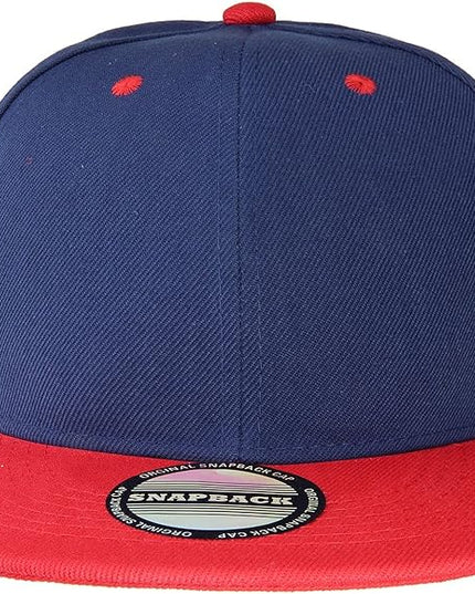 Classic Snapback Hat Cap Hip Hop Style Flat Bill Blank Solid Color Adjustable Size