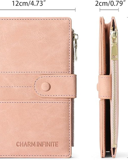 RFID Blocking Leather Passport Wallet Cover Case with Pen and Card Slots Travel Wallet for Women/Men Travel Must Haves Accessories
