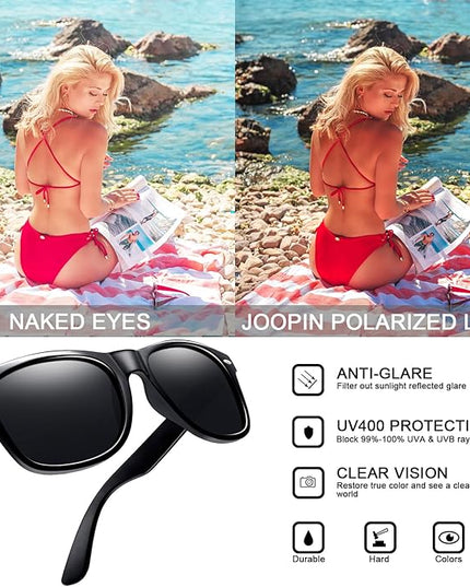 Joopin Square Sunglasses Polarized UV Protection Trendy Designer Sun Glasses Men Women