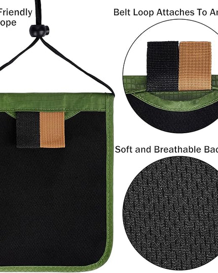 Travel Pouch Neck Wallet Family Passport Holder Organizer Case with RFID Blocking | RFID Blocking