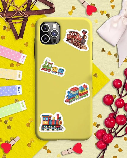 100Pcs Train Stickers for Water Bottle - Train Party Supplies & Decorations - Railroad Stickers - Gift for Women & Men