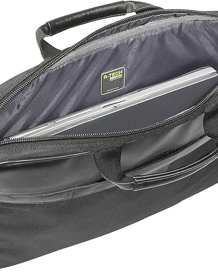 Kenneth Cole Reaction Urban Traveler Slim 18.4" Laptop Sleeve Top Zip Computer Portfolio Bag, Black