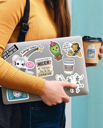 MiStar 150 PCS Funny Stickers for Adults Hilarious Meme Snarky Weird Inappropriate Cool Dark Humor Sarcastic Antisocial Sticker Pack for Hard Hats Laptops Water Bottles Waterproof Decals Men Gifts