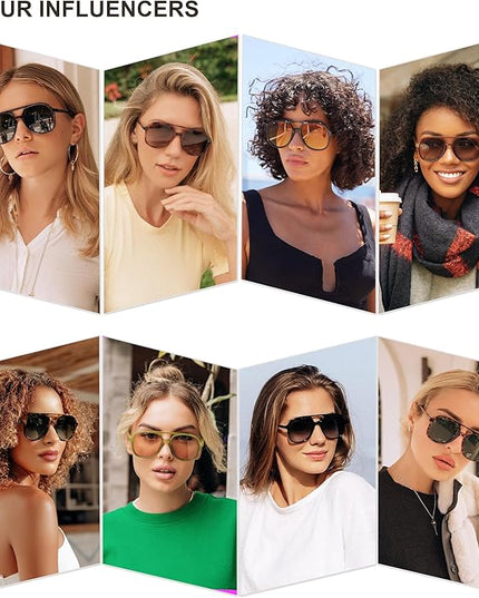 SOJOS Retro Polarized Aviator Sunglasses Womens Mens Classic 70s 80s Vintage Trendy Square Aviators SJ2174