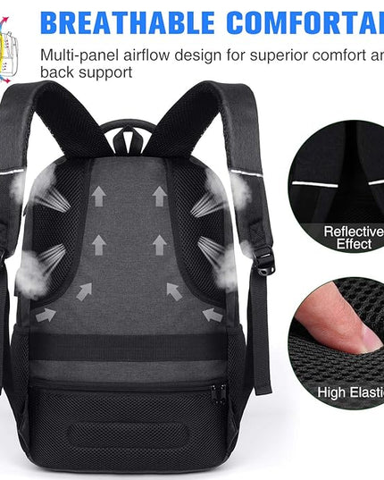 Paude Backpack for Men and Women,School Backpack for Teens,15.6 inch Laptop Backpack with USB Charging port for Business College Travel