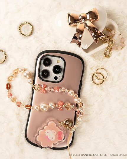iFace Hello Kitty and Friends Beaded Wristlet Universal Charm Strap [Latte Bear Series] – Cute Wrist Strap for Cell Phone Camera Keys AirPods