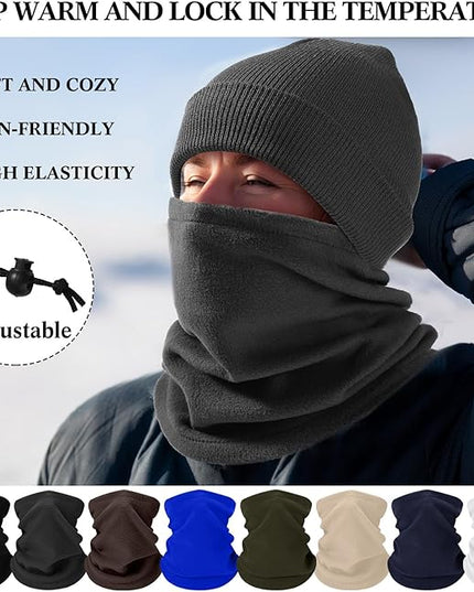 Yunsailing 48Pcs Bulk Winter Beanie Hat Scarf Gloves Winter Set for Men Women Knit Beanies Homeless Care Package Supplies