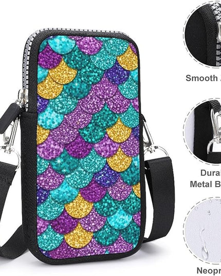 Unisex Small Crossbody Bags, Women Men Portable Adjustable Crossbody Phone Wallet Pouch