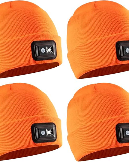 POWERCAP LED Hat Light 150 Lumens Rechargeable Fleece Beanie with Bright Built-in Headlamp Waterproof LED Warm One Size Cap