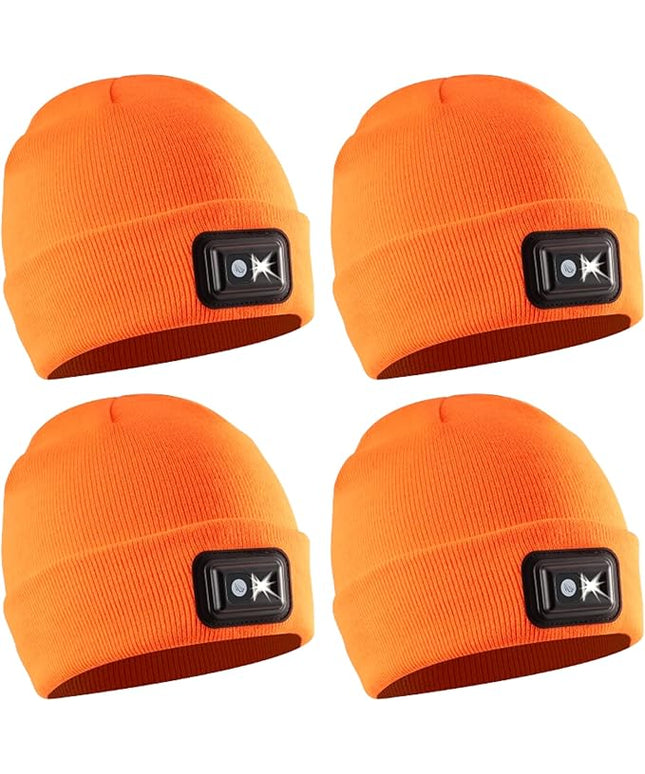 POWERCAP LED Hat Light 150 Lumens Rechargeable Fleece Beanie with Bright Built-in Headlamp Waterproof LED Warm One Size Cap