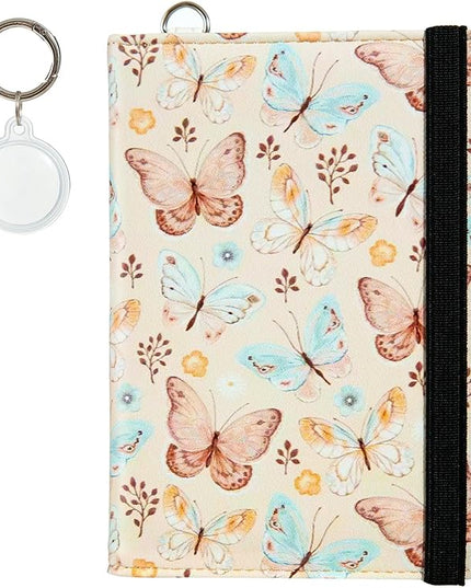 AIRMORS AirTag Passport Holder,Cute Travel Wallet RFID Blocking Family Passport Protector Case Credit Card Slots for Women