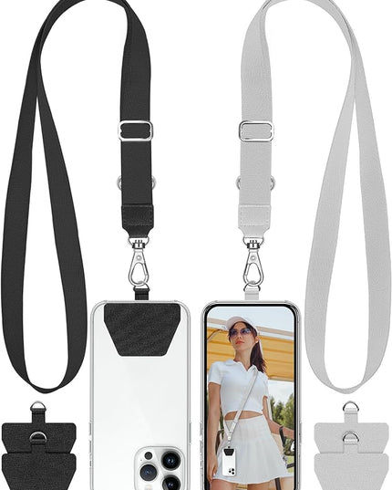 SHANSHUI Phone Lanyard, 2 Pack Phone Lanyard Strap 4X Durable Tether Tab Universal Nylon Phone Neck Strap Crossbody Lanyard for Cell Phone Fit All Smartphones