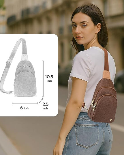 Anti Theft Crossbody Bags for Women Leather Sling Bag Cross Body Travel Purse Chest Bags Fanny Pack Gift Teen Girl