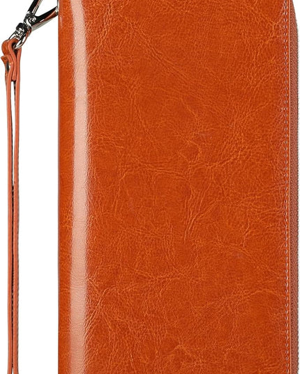 Lavemi Small Compact Women Wallet RFID Blocking Genuine Leather Bifold Purse with ID Windows