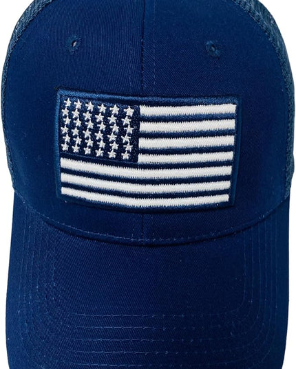Roytrense Embroidered American Flag Unisex Baseball Cap (100% Cotton)