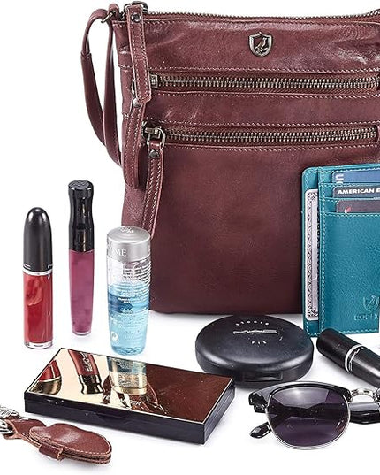 Crossbody Sling Bag for Women Small Real Leather Purse Vintage Travel Crossover Shoulder Bag Handmade