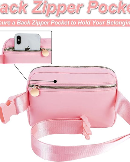 Uygafly Personalized Belt Bag for Women Girls - Fashion Mini Waist Packs with Adjustable Strap - Trendy Travel Fanny Pack Crossbody Bags with Initial Letter - Teen Gifts | Peach,P