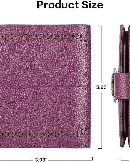 Lavemi Womens Leather Wallet Small Compact RFID Blocking Credit Card Case Purse with Zipper Pocket | Small, Compact, RFID Blocking, Zipper Pocket, Small, Compact