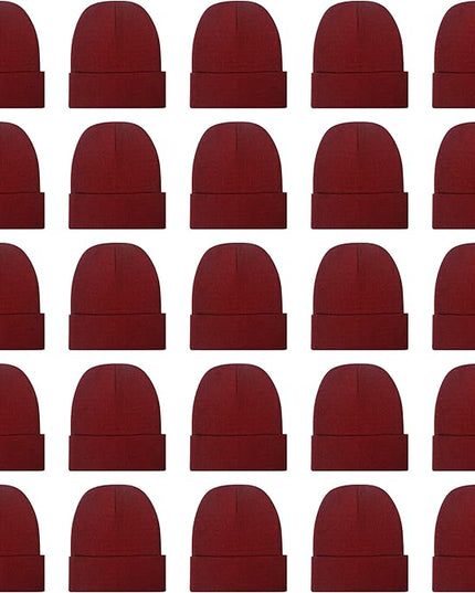 LYDTICK 25 Pack Winter Beanie Hats Bulk for Men Women, Wholesale Knit Beanies Cold Weather Skull Caps