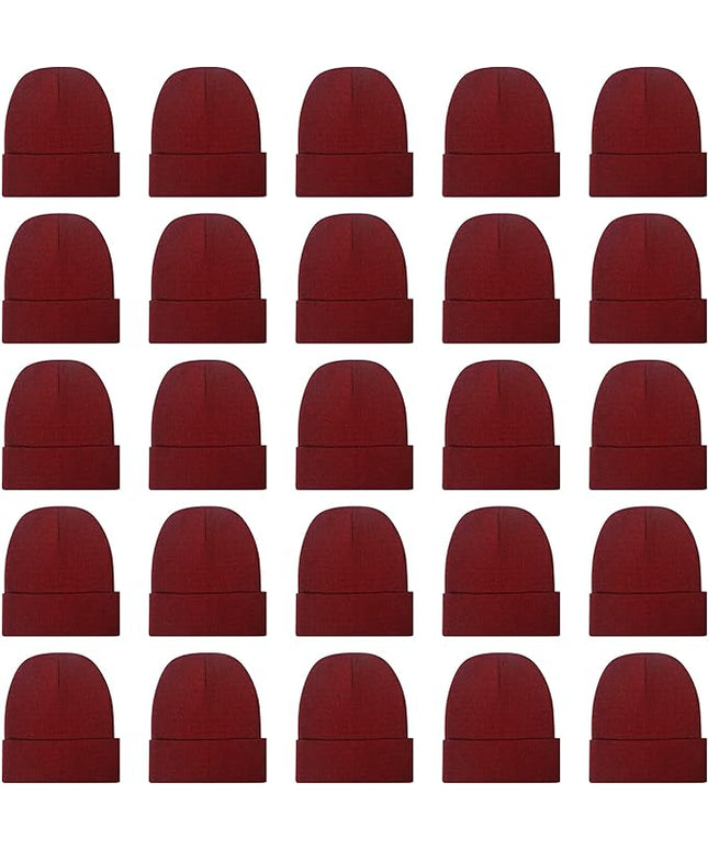 LYDTICK 25 Pack Winter Beanie Hats Bulk for Men Women, Wholesale Knit Beanies Cold Weather Skull Caps