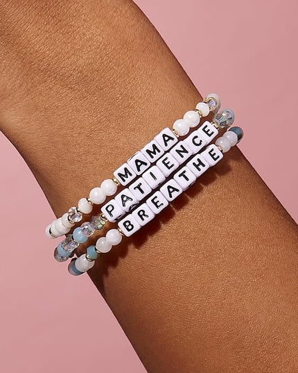 Little Words Project Mother's Day Gifts, The Original Word Bracelet, Made with Colorful Beads and Plated Brass Hardware, Handcrafted Design & Positive Message