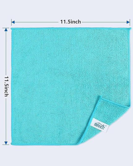 HOMEXCEL Microfiber Cleaning Cloth,150 Pack Cleaning Rags, Cleaning Towels with 4 Color Assorted,11.5"X11.5" Shop Towels (Green/Blue/Yellow/Pink)