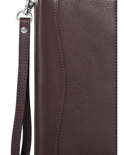 Oak Leathers Ladies Wallet for Women - RFID Womens Wallet Clutch with 8 Credit Card Holder, Coin Pocket, Gift for Women’s Brown Purse