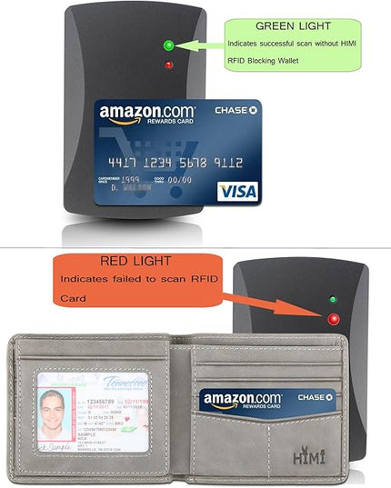 Wallet for Men-Genuine Leather RFID Blocking Bifold Stylish Wallet With 2 ID Window