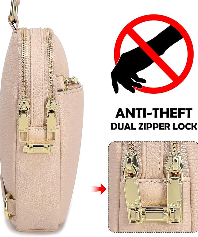 INICAT RFID Blocking Sling Bag Anti Theft Crossbody Bags Women Valentine's Day Gifts Travel Purses Vegan Leather