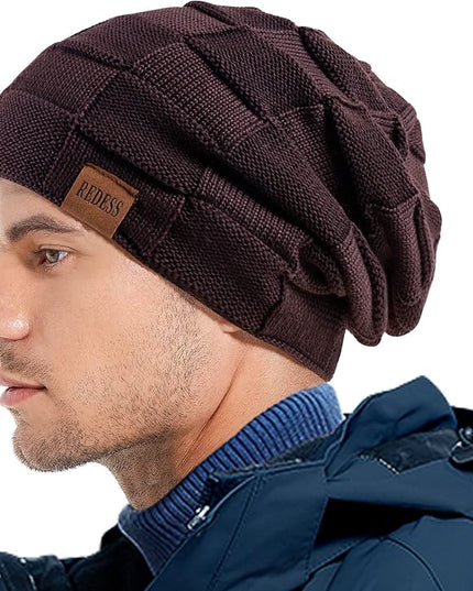 REDESS Beanie Hat for Men and Women Winter Warm Hats Knit Slouchy Thick Skull Cap