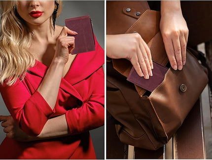 Oak Leathers Wallet For Women Full Grain Leather - Small RFID Coin Purse Credit Card & ID Holder for Ladies,Bifold Wallets for Teenager | Small, RFID, Coin Purse, for Ladies, for Teenager