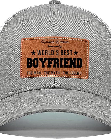 VIOZOFA Men's Hat Gifts - Men Cap Gifts for Christmas Father's Day Birthday Trucker Hat Leather Pattern Baseball Cap