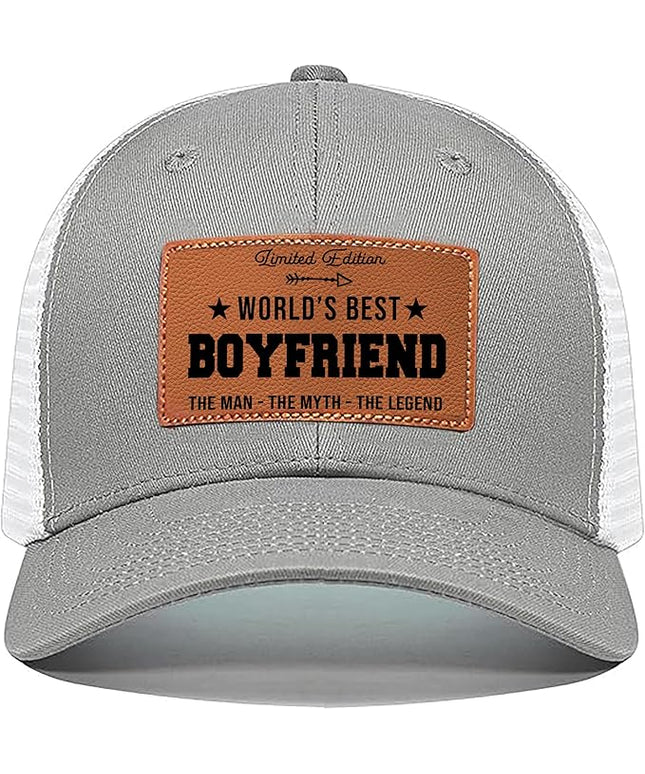 VIOZOFA Men's Hat Gifts - Men Cap Gifts for Christmas Father's Day Birthday Trucker Hat Leather Pattern Baseball Cap