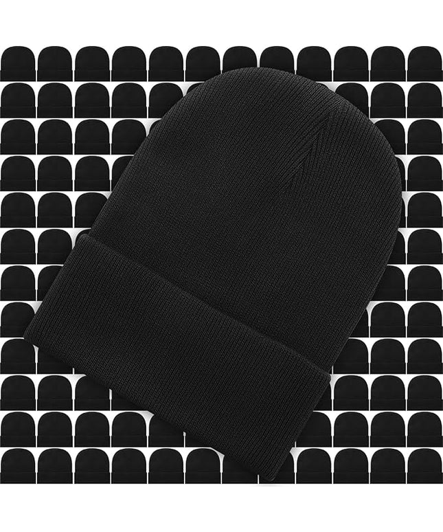 Toulite Bulk Winter Beanies for Homeless Donation Unisex Warm Knitted Beanie Hats Skull Cap