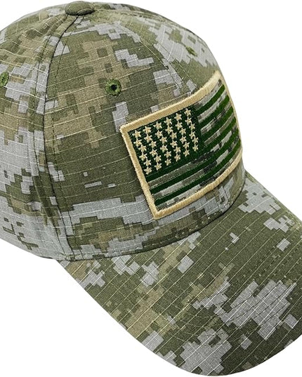 Roytrense Embroidered American Flag Unisex Baseball Cap (100% Cotton)