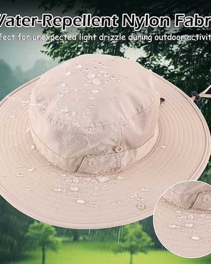 Connectyle Men's Sun Hat UPF 50+ Wide Brim Bucket Hats for Fishing Hiking Gardening Adjustable Boonie Hat Outdoor Safari Hats