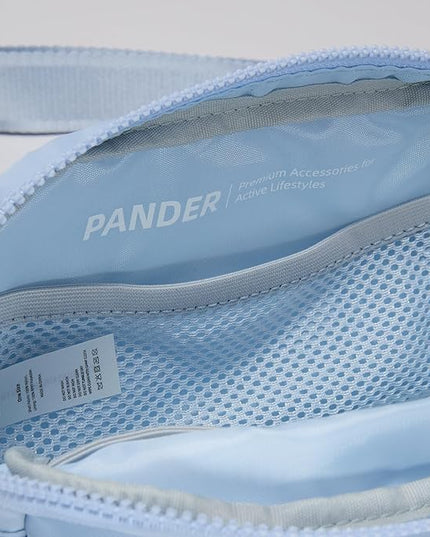 Pander Two Way Zipper Fanny Pack Nylon Everywhere Belt Bag for Women, Water Repellent Waist Packs, Crossbody Bags with Adjustable Strap (Windmill Blue).