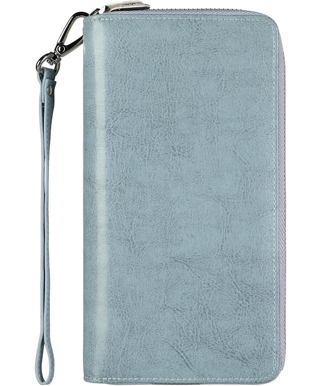 Lavemi Small Compact Women Wallet RFID Blocking Genuine Leather Bifold Purse with ID Windows