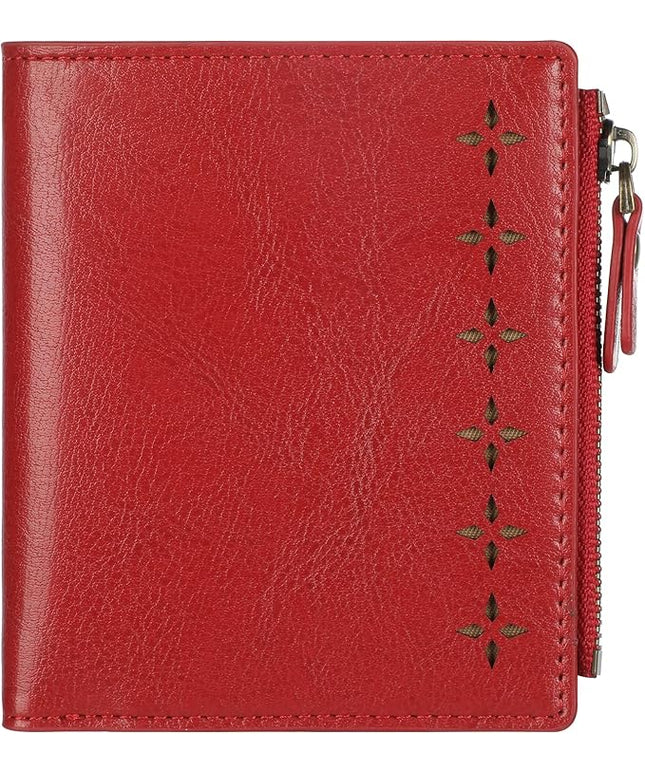 Lavemi Ultra Thin Small Compact Leather Womens Girls Wallets RFID Blocking Credit Card Holder for Women