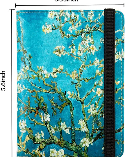 Pink Passport Holder,Cute Passport Cover,Travel Wallet with Credit Card Slots Rfid passport Wallet Waterproof Documents Organizer Women Men (Almond Blossom)