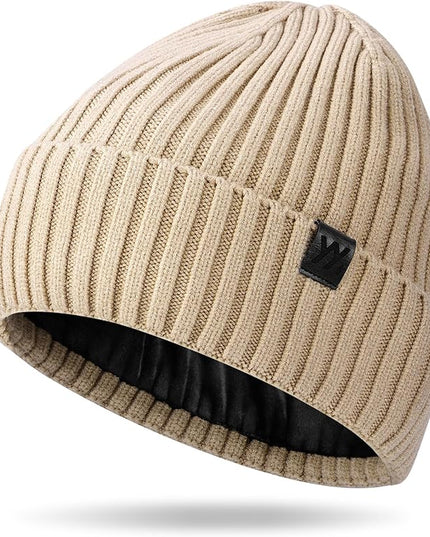 Winter Beanie Hat for Men & Women, Fleece Lined Thermal Knit Hat Ski Beanie Skull Cap Cuffed Cap for Cold Weather