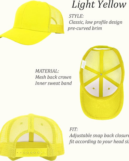 Gelante Mesh Trucker Hat Baseball Cap Structured Front Panel Wholesale LOT 12 Pack