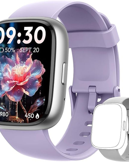 Smart Watch for Women Men Android & iPhone [2 Bands, 44mm case], Alexa Built-in, 1.83'' Smartwatch Make/Answer Call, HR SpO2 Sleep Stress Monitor Fitness Tracker, IP68 Waterproof Step Counter Watch