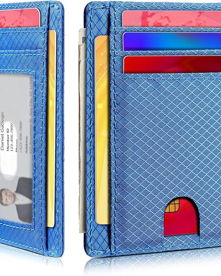 Artpaxy Slim Wallet for Men & Women, Minimalist Front Pocket Card Holder for Travel, RFID Blocking, Water Resistant Nylon Wallet for ID & Cash & Credit Card