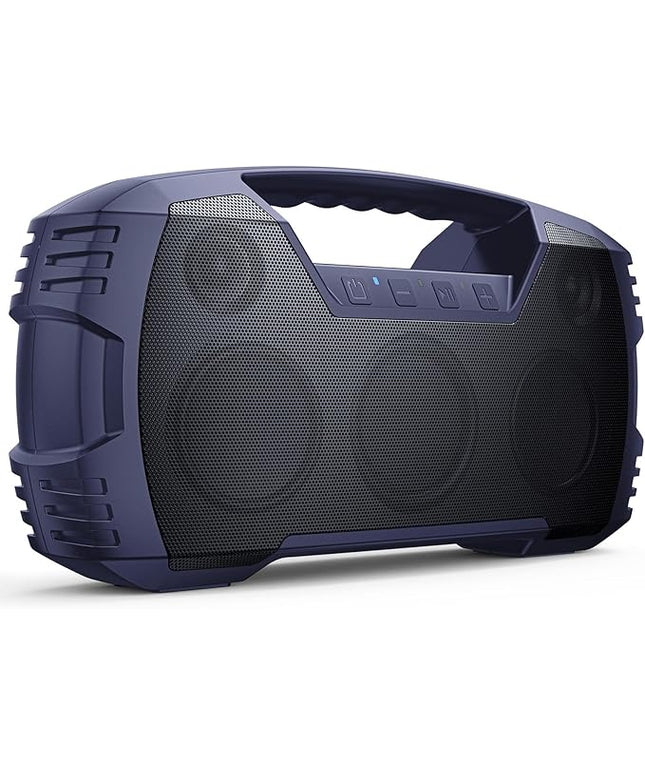 Houl Zallee IPX7 Waterproof Bluetooth Speaker, 40W Portable Wireless Speakers, 32H Playtime, Stereo Loud Sound, Deep Bass, Bluetooth 5.0, Built-in Mic, for Party/Camping/Pool/Gifts, Beach-Navy Blue