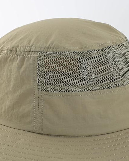 Home Prefer UPF50+ Mens Sun Hat Wide Brim Fishing Hat Womens UV Protection Cap Breathable Mesh Safari Gardening Bucket Hat