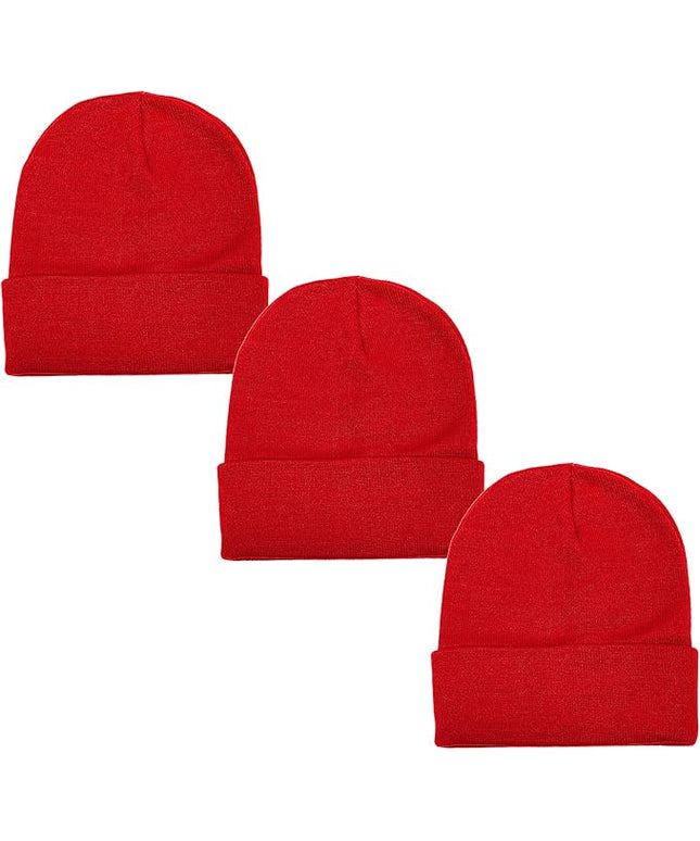 Gelante Unisex Beanie Cap Knitted Warm Solid Color