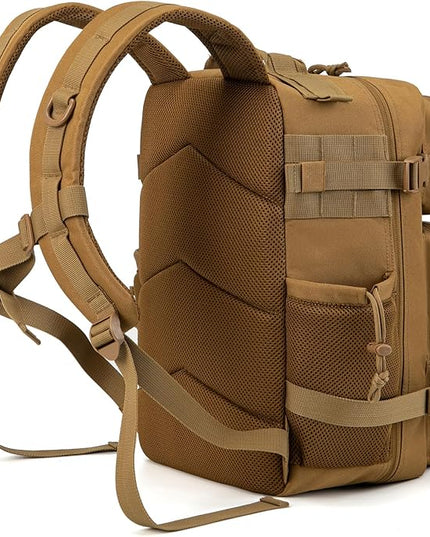 QT&QY 25L/45L Military Tactical Backpack For Men Molle Daypack 3 Day Bug Out Bag Hiking Rucksack With Bottle Holder